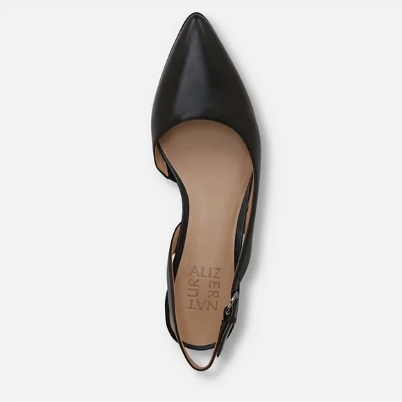 Naturalizer Black Leather Slingback Heels - Picture 4 of 9